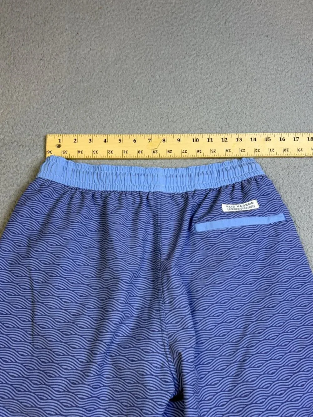 Fair Harbor Swim Shorts Trunks Mens Large Blue Drawstring Lined Beach Pool Surf